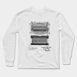 TYPEWRITER VINTAGE PATENT DRAWING Long Sleeve T-Shirt